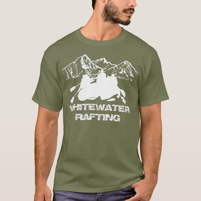 Whitewater River Rafting Adventure Graphic T Shirt (Framsida)