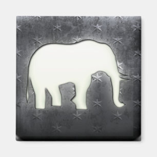Whitewched Elephant Magnet
