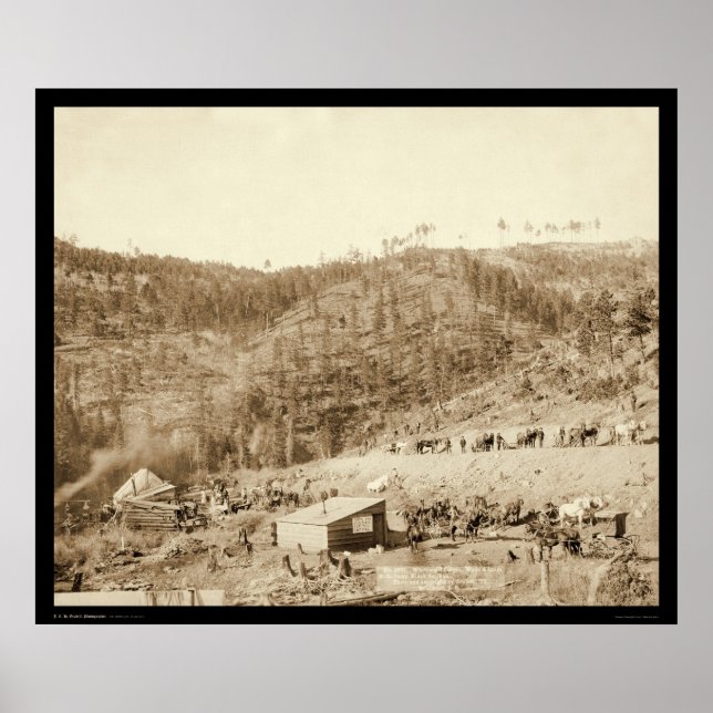 Whitewood Canyon & Wade & Jones RR SD 1890 Poster (Framsidan)