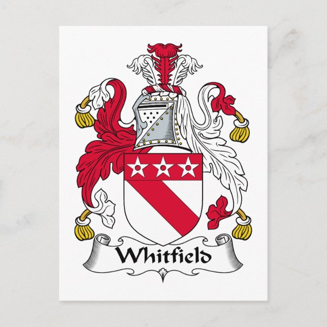 Whitfield Family Crest Vykort (Framsida)