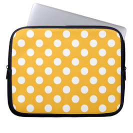 Whitle polka dots på gult laptop fodral