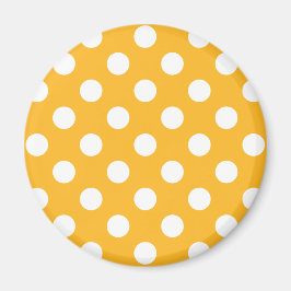 Whitle polka dots på gult magnet
