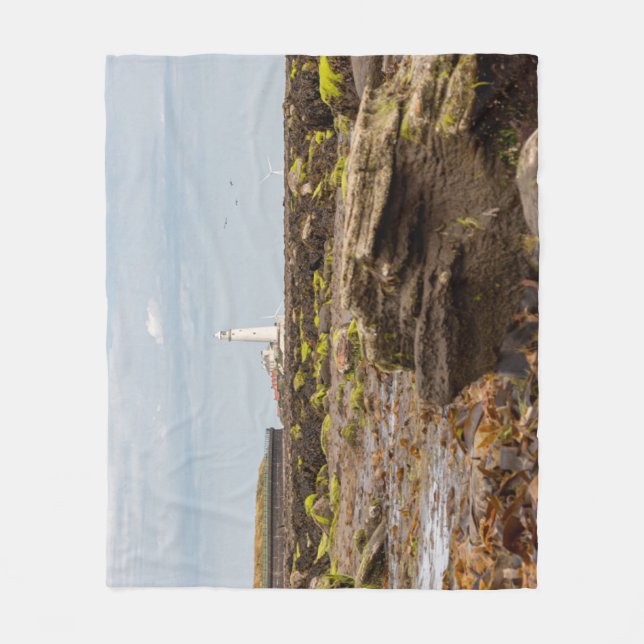 Whitley Bay lighthouse  Fleecefilt (Framsidan)