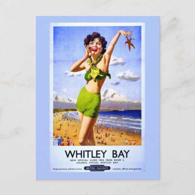 Whitley Bay Vintage annons Vykort (Framsida)