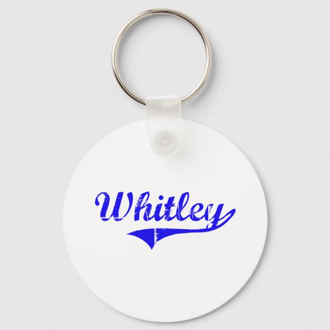 Whitley Surname Classic Stil Nyckelring (Framsida)