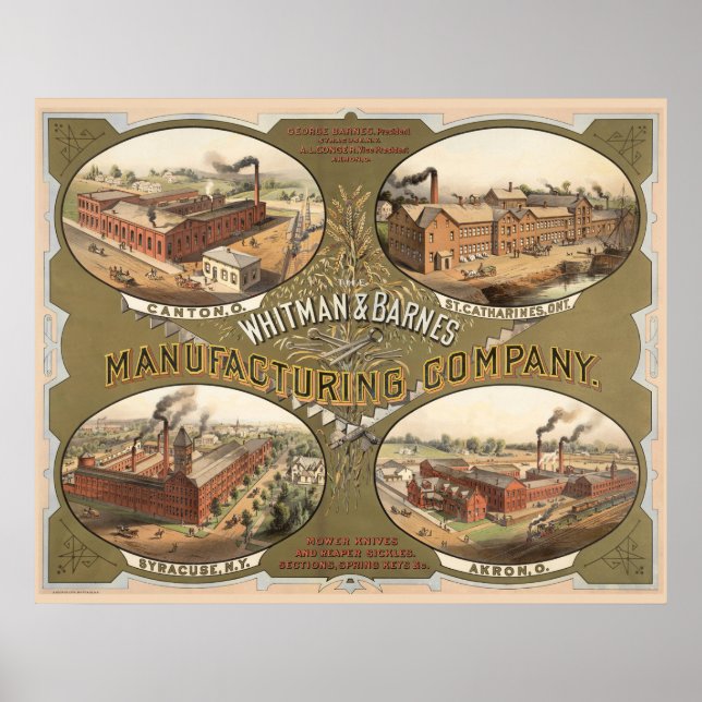 Whitman & Barnes Manufacturing Company. Poster (Framsidan)