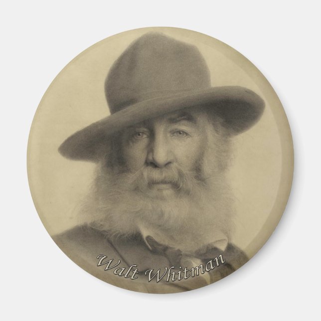 Whitman, Bra Grått Poet Magnet (Framsidan)