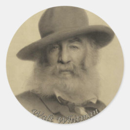 Whitman, Bra Grått Poet Runt Klistermärke