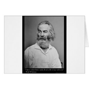 Whitman Liv Av Glädje Kärlek Citatpresenter T-shir Hälsningskort
