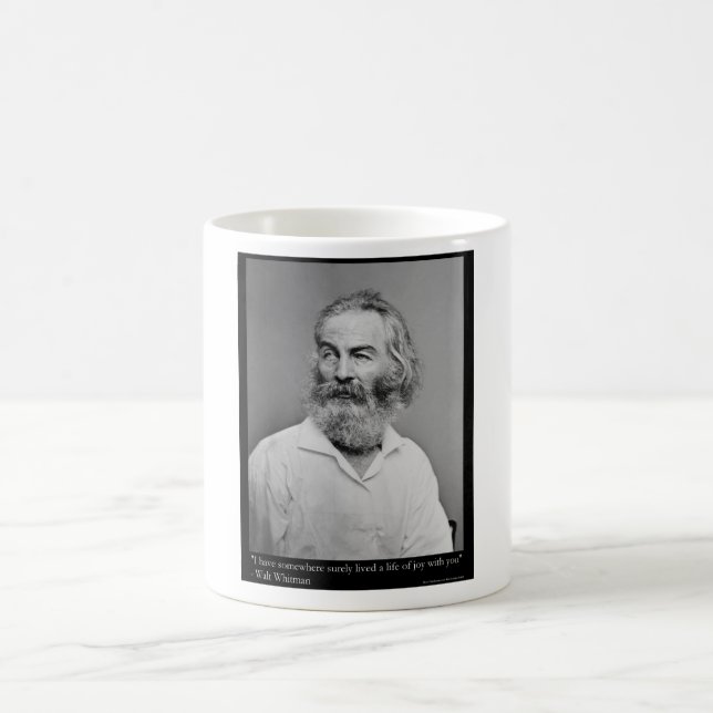 Whitman Liv Av Glädje Kärlek Citatpresenter T-shir Kaffemugg (Center)