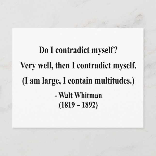 Whitman Quote 6a Vykort (Framsida)