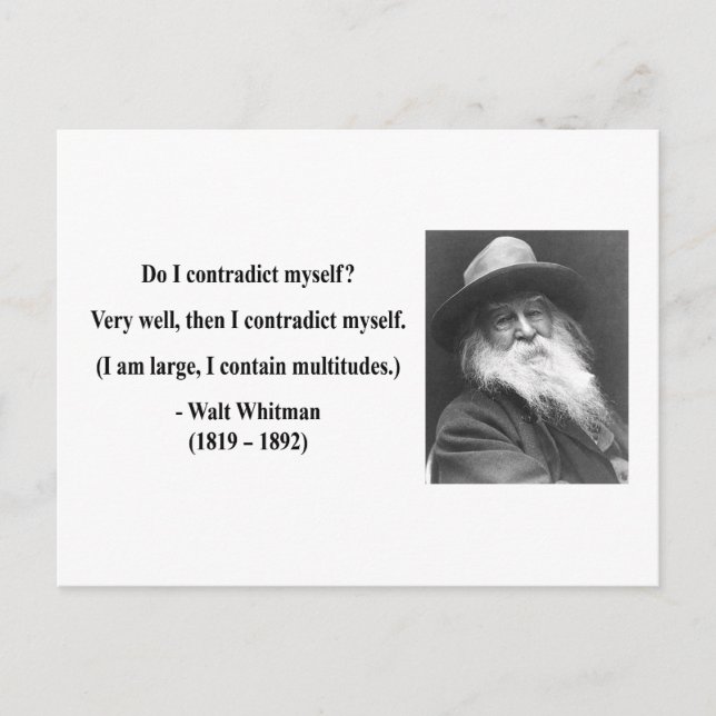 Whitman Quote 6b Vykort (Framsida)