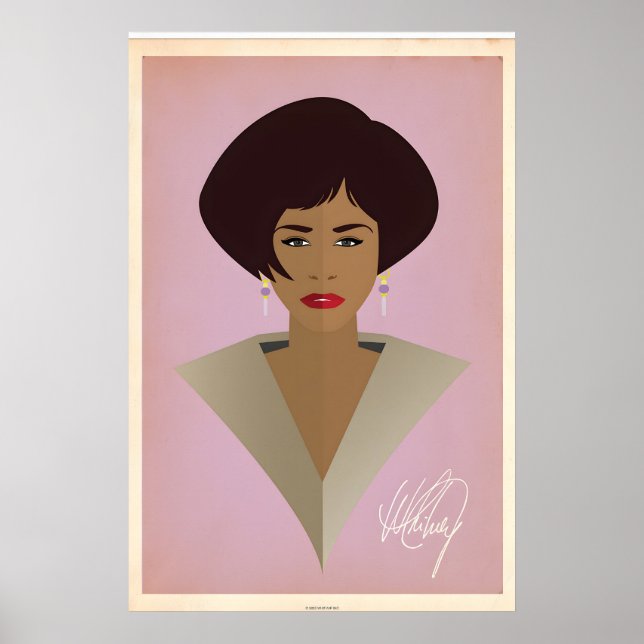 Whitney Houston, minimalistisk ikonisk tryckdesign Poster (Framsidan)