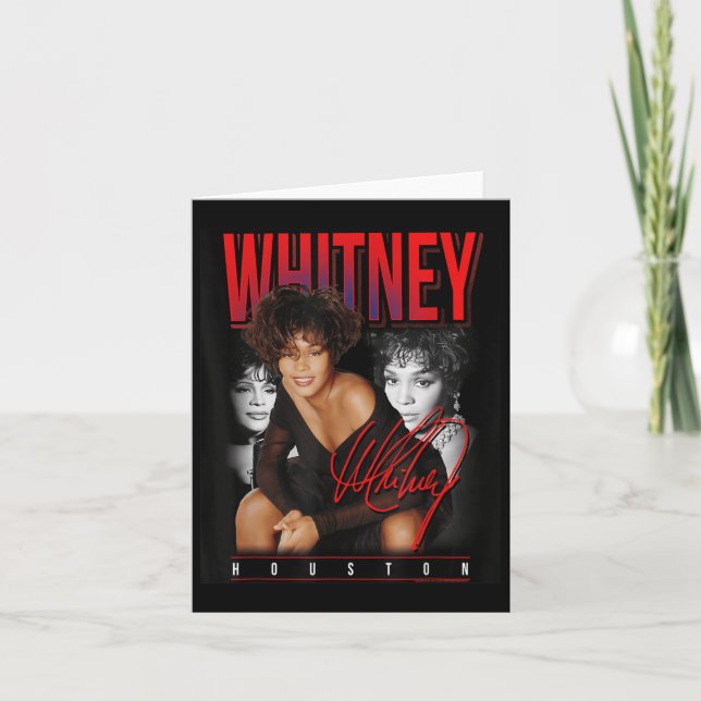 Whitney Houston Retro Photo Collage Kort (Framsida)