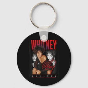 Whitney Houston Retro Photo Collage Nyckelring
