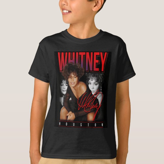 Whitney Houston Retro Photo Collage T Shirt (Framsida)