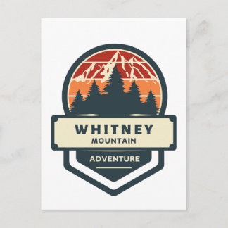 Whitney mountain peak climbing and hiking helg vykort