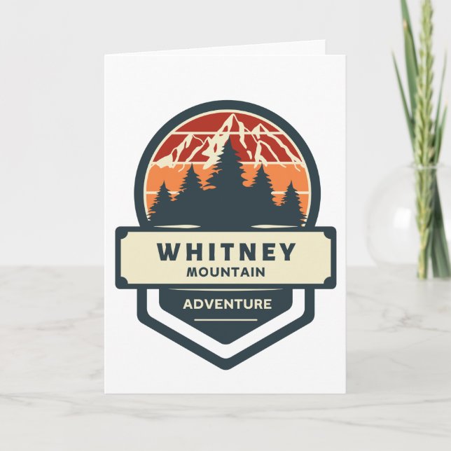 Whitney mountain peak climbing and hiking kort (Framsida)