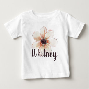Whitney Namn Bebis Flickor Avslöja Nyfödd Blomma T Shirt