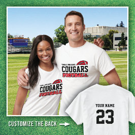 WHITOUT Tomball High Cougars Football namn # T Shirt
