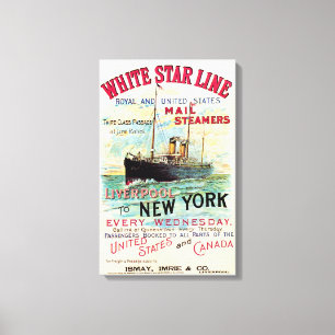 WHITR STAR LINE OCEAN MAIL STEAMER CANVASTRYCK
