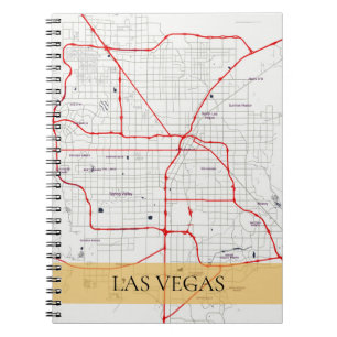 WHITRED LAS VEGAS NEVADA USA OUTLINE KARTA ANTECKNINGSBOK