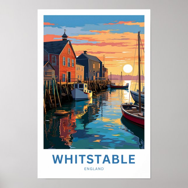 Whitstable England Travel Print Poster (Framsidan)