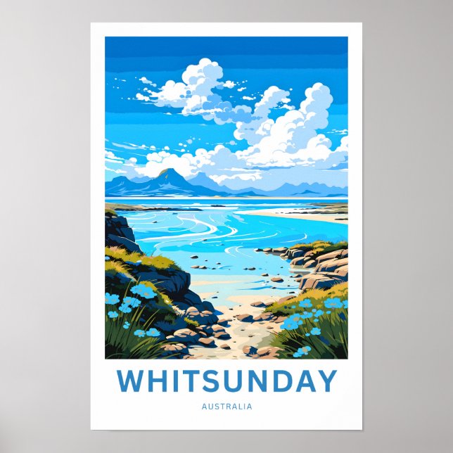 Whitsunday Australia Travel Skriv ut Poster (Framsidan)