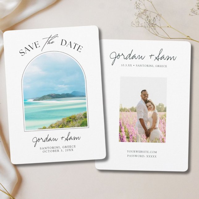 Whitsunday Island Australien Bröllop spara datum Inbjudningar (Whitsunday Island Australia Wedding Save the Date Invitation
)