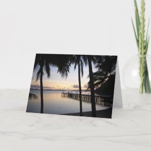 Whitsunday Islands Sunset Folset Card Kort