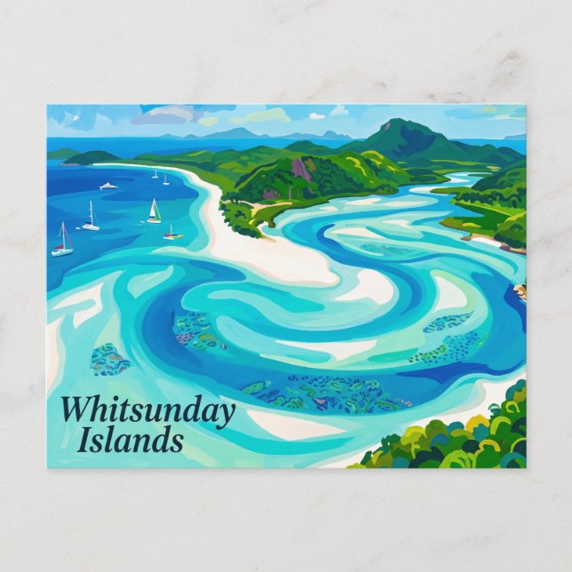Whitsundayöarna Australien Vykort (Framsida)