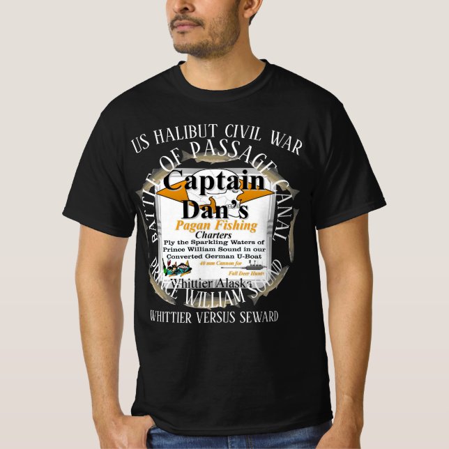 WHITTIER ALASKA HALIBUT KRIG VERSUS SEWARD 1955-57 T SHIRT (Framsida)