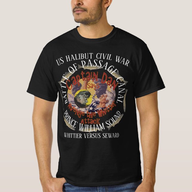 WHITTIER ALASKA HALIBUT KRIG VERSUS SEWARD 1955-57 T SHIRT (Framsida)