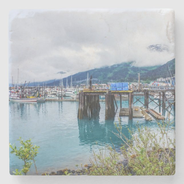 Whittier Alaska hamn Stenunderlägg (Framsidan)