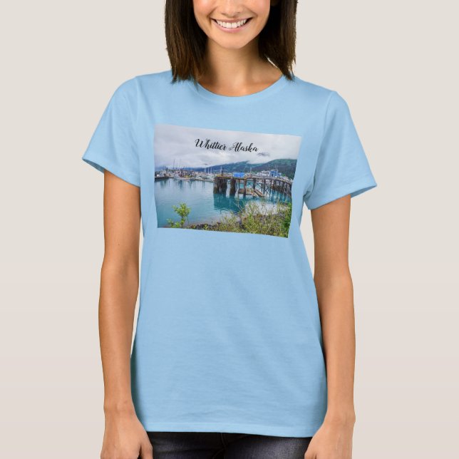 Whittier Alaska Harbor T-Shirt (Framsida)