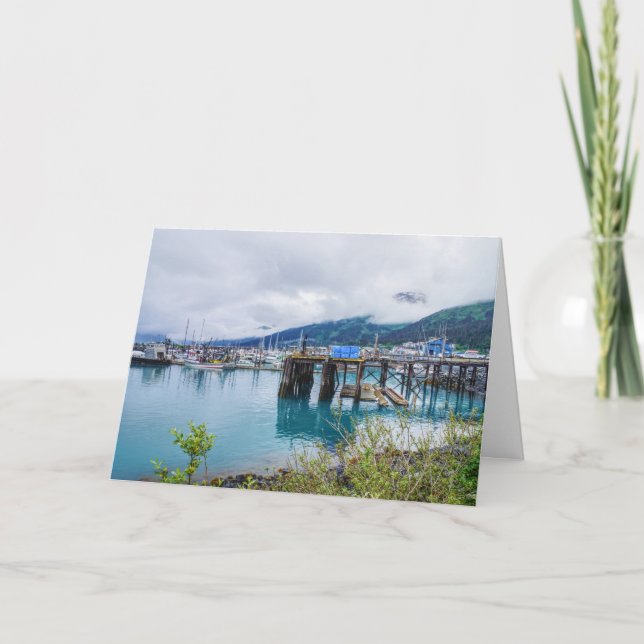 Whittier Alaska Harbour-gratulationskort Kort (Framsida)