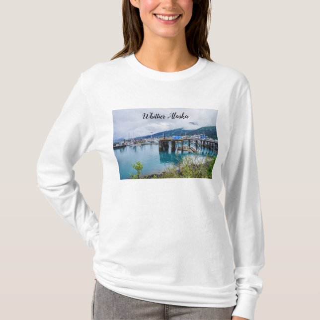 Whittier Alaska Harbour Långärmad T-shirt (Framsida)