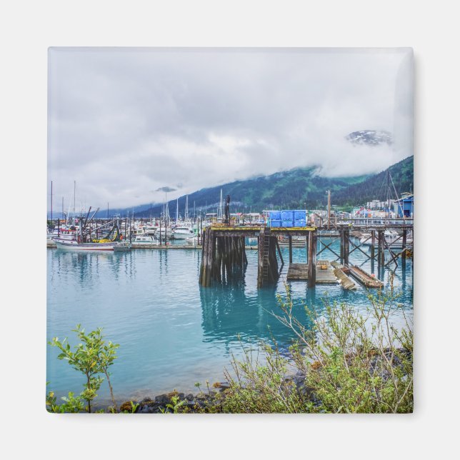 Whittier Alaska Harbour Magnet (Framsidan)
