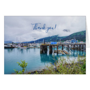 Whittier Alaska Harbour Tack för hälsningskort