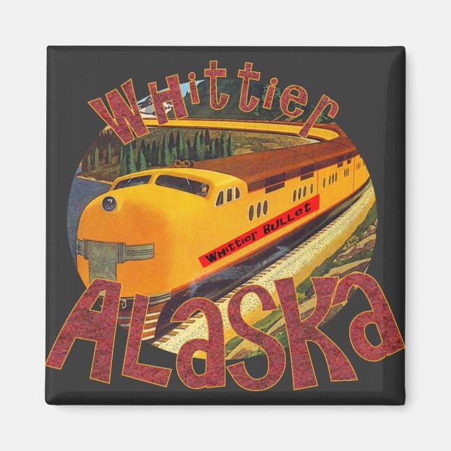 Whittier Bullet Tåg 260 kilometer per timme Magnet (Framsidan)