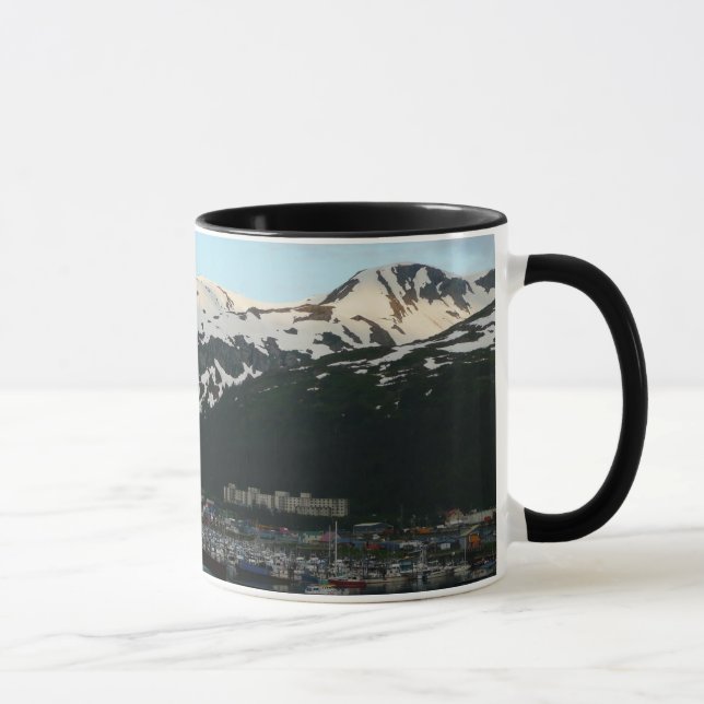 Whittier i skymningen Scenisk Alaska-fotografering Mugg (Höger)
