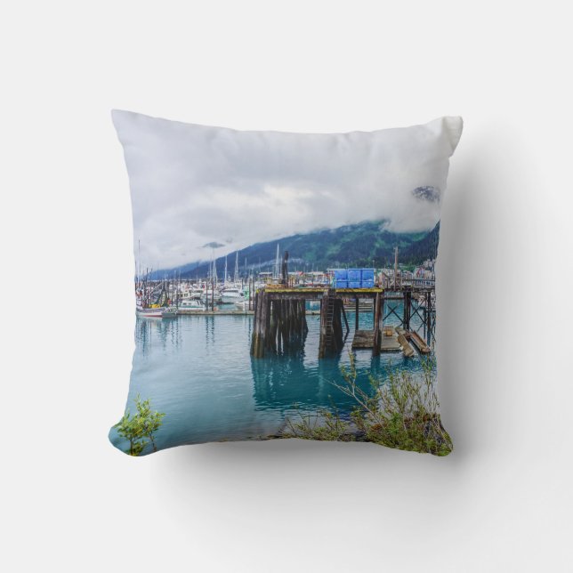 Whittiers hamn i Alaska Kudde (Framsida)
