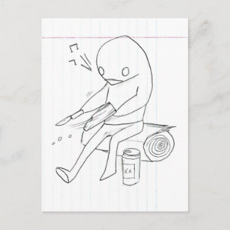 whittlin', whistlin' och dricköl vykort