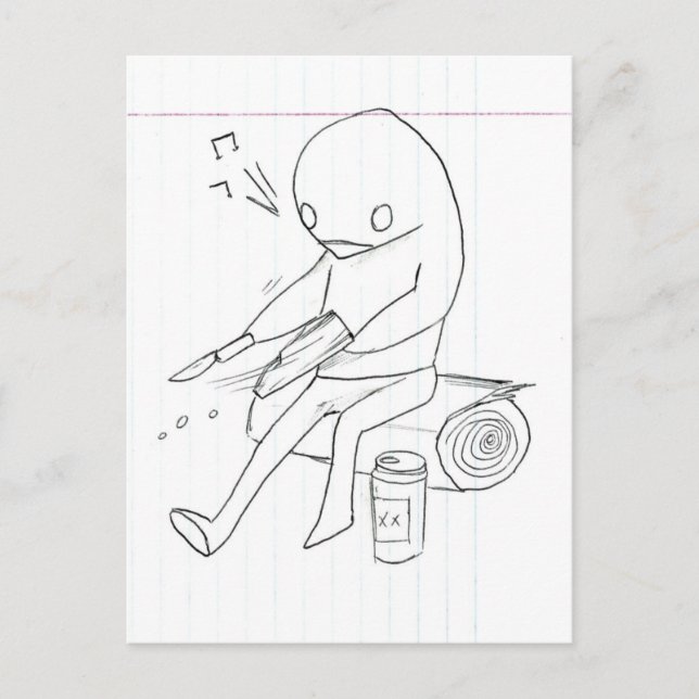 whittlin', whistlin' och dricköl vykort (Framsida)