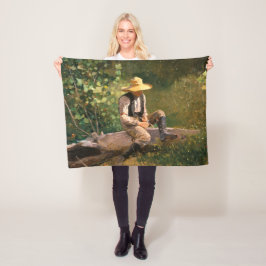 Whittling Boy (av Winslow Homer) Fleecefilt