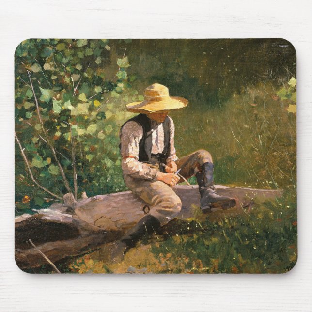Whittling Boy (av Winslow Homer) Musmatta (Framsidan)