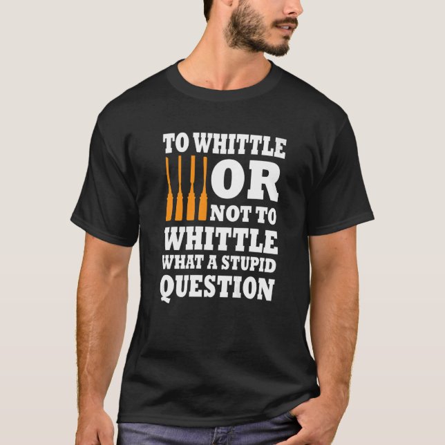Whittling Say Coola Woodcarving T Shirt (Framsida)
