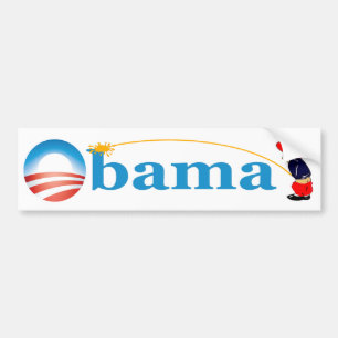Whiz på Obama Bildekal