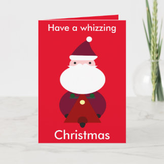 Whizzian - Santa on Scooter Julafton Card Helgkort