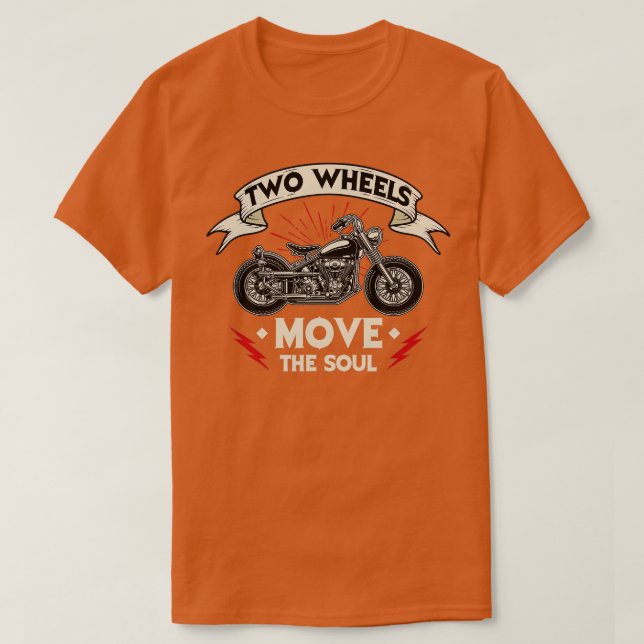 wHjul flytta Soul Motorcle Rider Chopper B T Shirt (Design framsida)